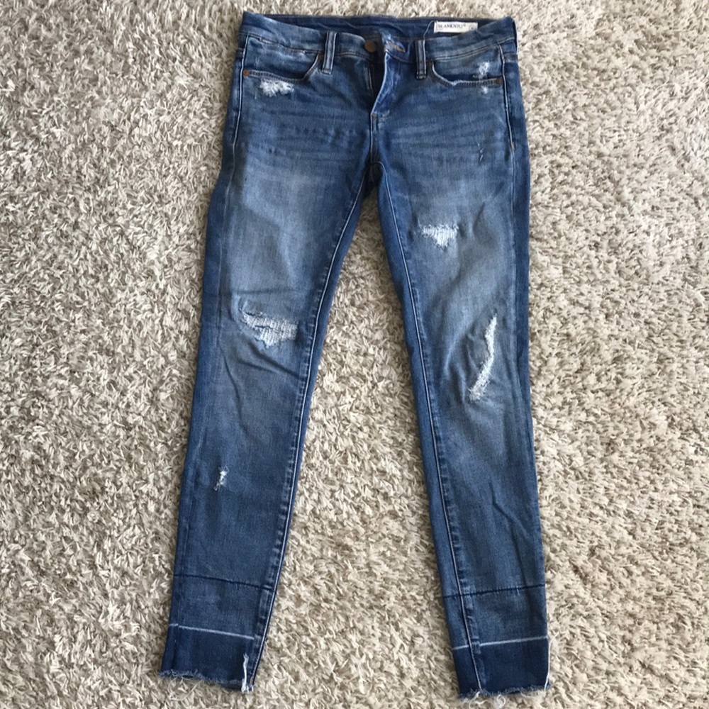 Blank NYC Distressed Blue Skinny Jeans